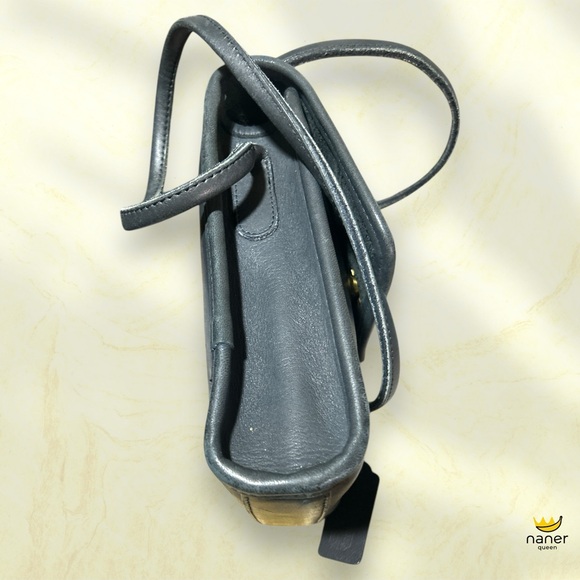 Coach Vintage Scooter Black Leather Crossbody Bag - Picture 2 of 8